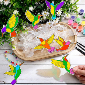 Yaomiao suncatcher painting beads kit, easy crafting with vivid beads for shimmering glass art.