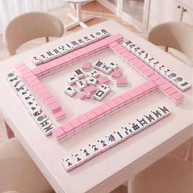 YAQUHO pink dice trio complements the Mahjong set and gameplay