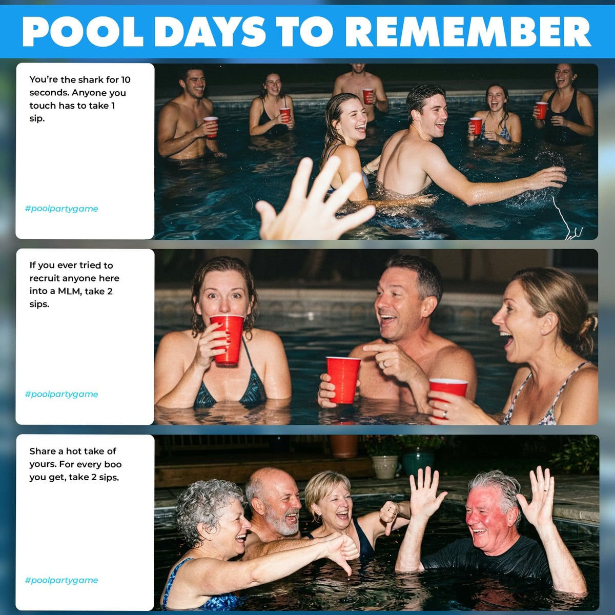 YardSplash adult pool game dares shown for bold fun group challenges