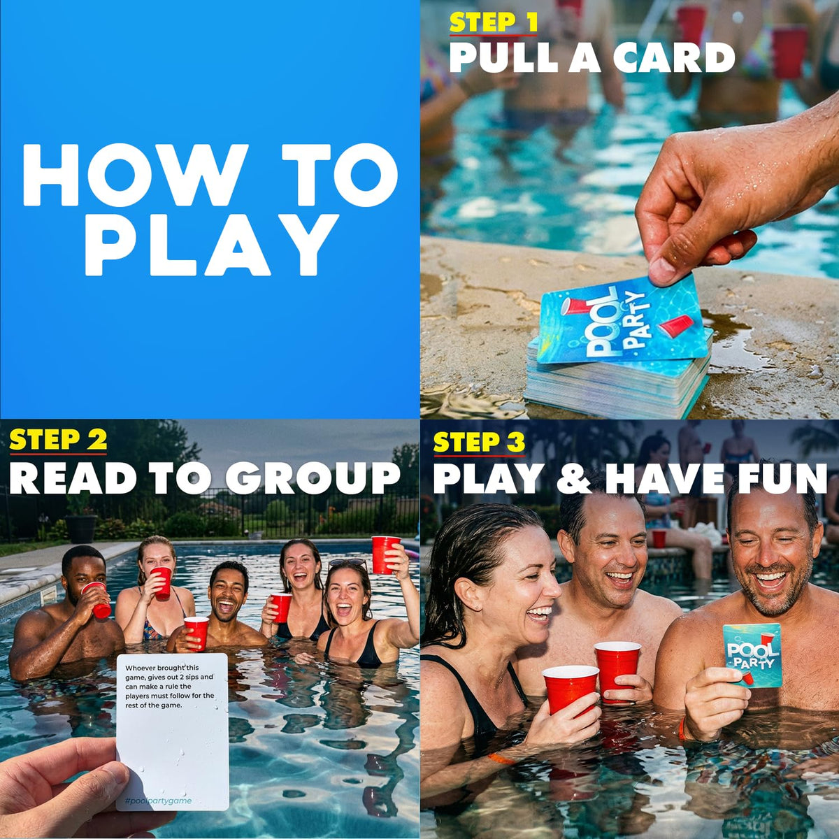 YardSplash packaging and promo visuals for a ready to gift pool set