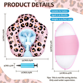 YasinKidz Leopard float with canopy offers shaded water play