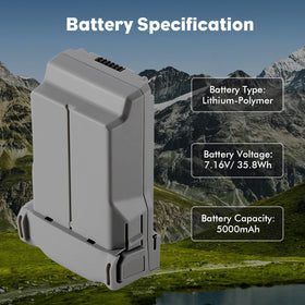 YATEOO extended flight time battery for DJI Mini 5 Pro, ideal for aerial shoots.