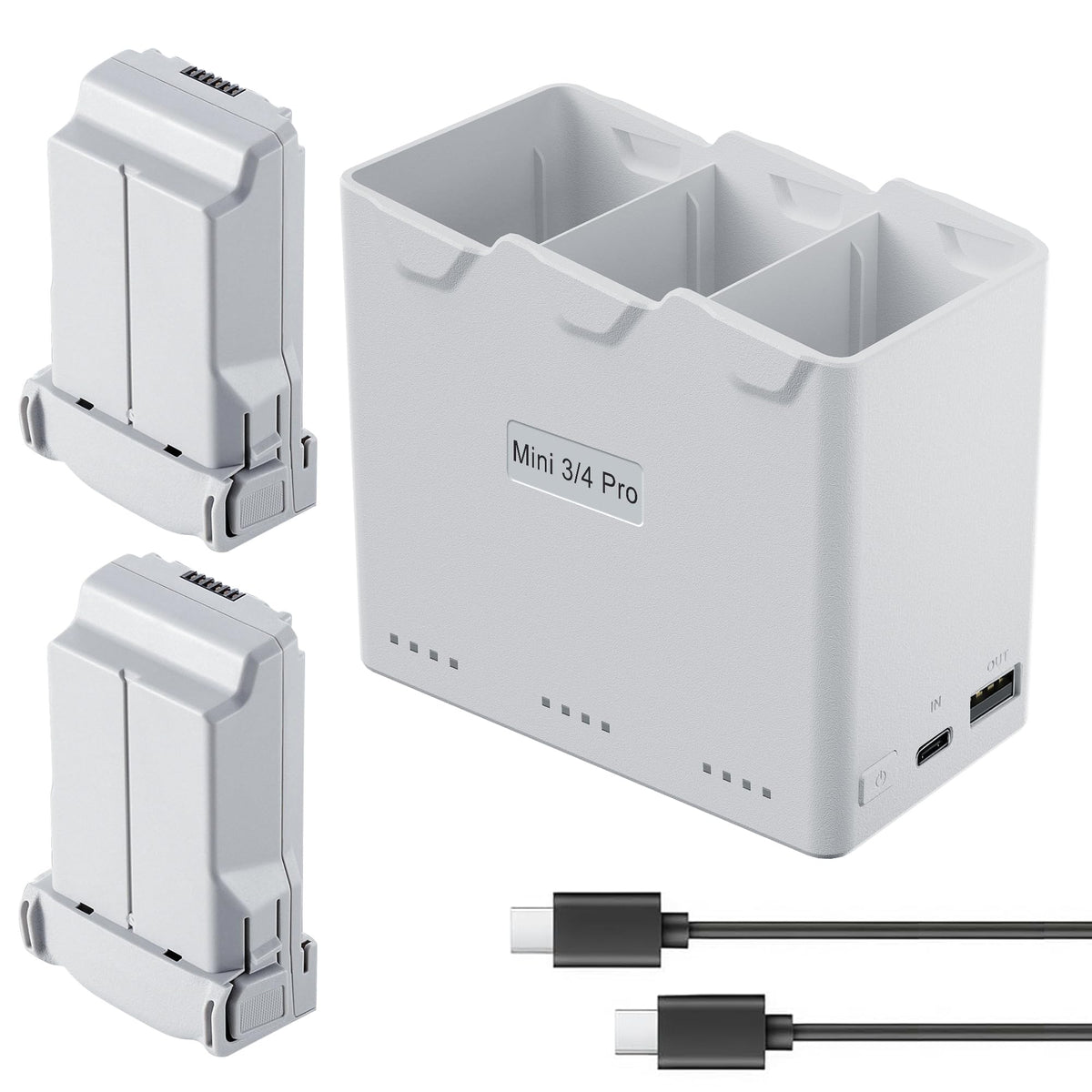 YATEOO Intelligent Flight Battery Plus two-pack front view for extended drone sessions