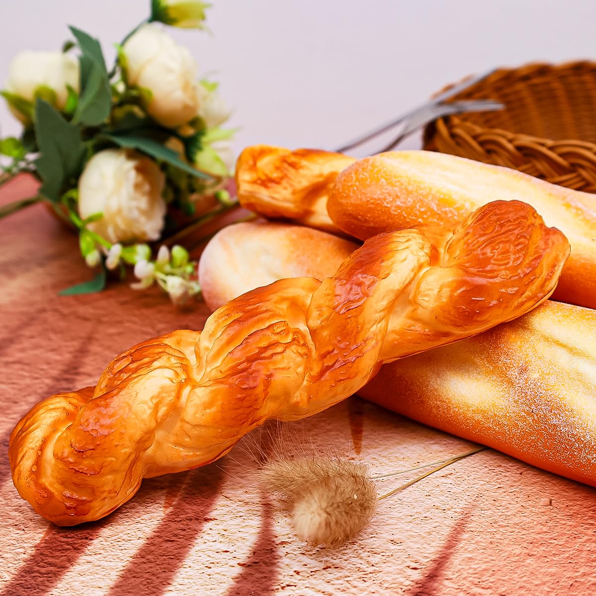 Yatinkim spring onion loaf image, decorative bread prop for events.