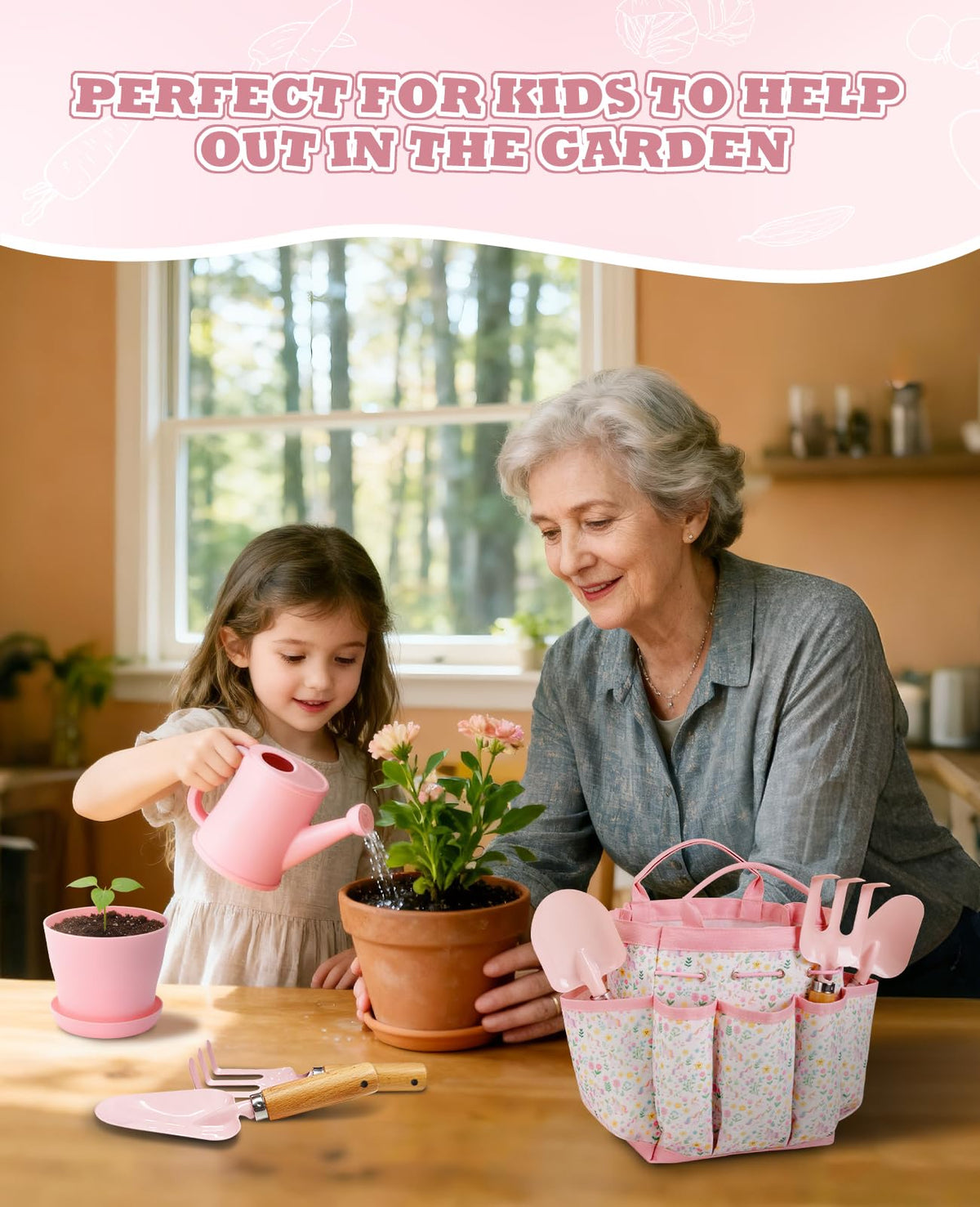 YAUNGEL Gardening Gloves for Kids protect little fingers during planting and digging