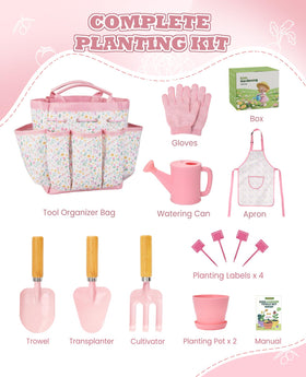 YAUNGEL Pink Apron keeps clothes clean during messy gardening sessions
