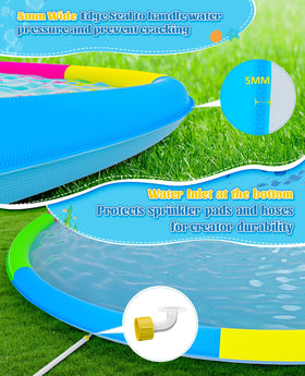 YAUNGEL splash pad hose connection enables quick, simple setup.