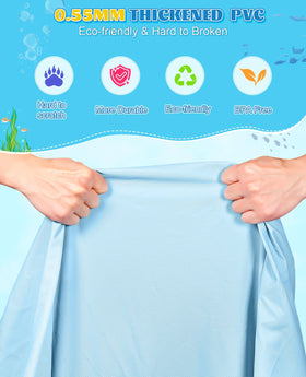 YAUNGEL splash pad non-slip surface helps kids and pets stay safe while playing.