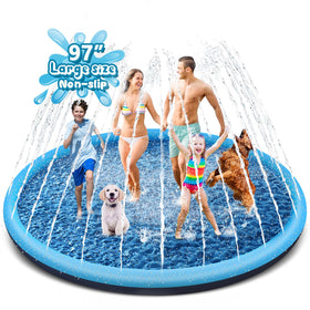 YAUNGEL 97-inch splash pad front view with ample family play space