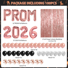 Yavxzvbw pink prom 2026 balloons highlight the event theme and message