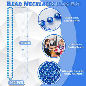 YAXINRUI patriotic blue necklace for 4th of July celebrations