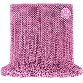 YAXINRUI pink bead necklace 120pcs for Mardi Gras—in vibrant party accessories
