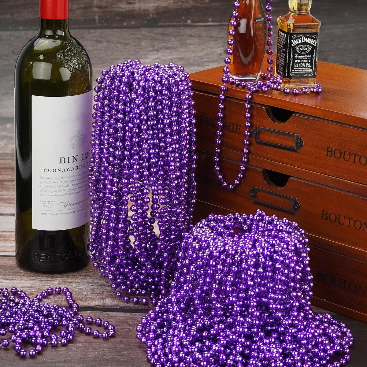 YAXINRUI purple round beads with a smooth surface for comfortable wear.