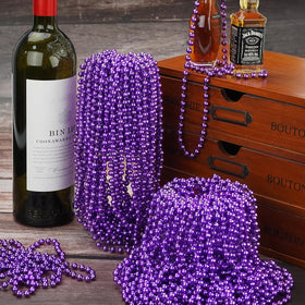 YAXINRUI purple round beads with a smooth surface for comfortable wear.