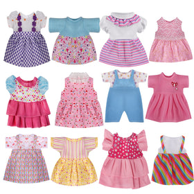 YAYYAY 9-sets doll clothes surprise box showing colorful outfits for playful dress-up