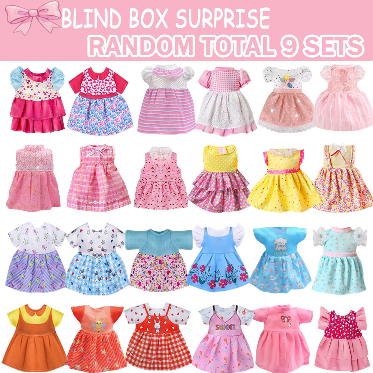 YAYYAY colorful princess dresses collection designed for 12-14 inch dolls