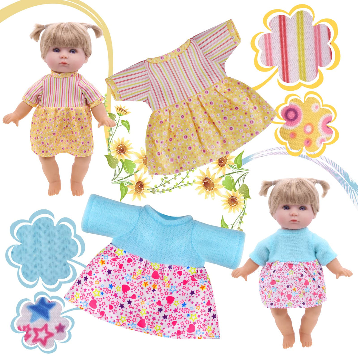 YAYYAY fits most 12-14 inch dolls for versatile playtime outfits