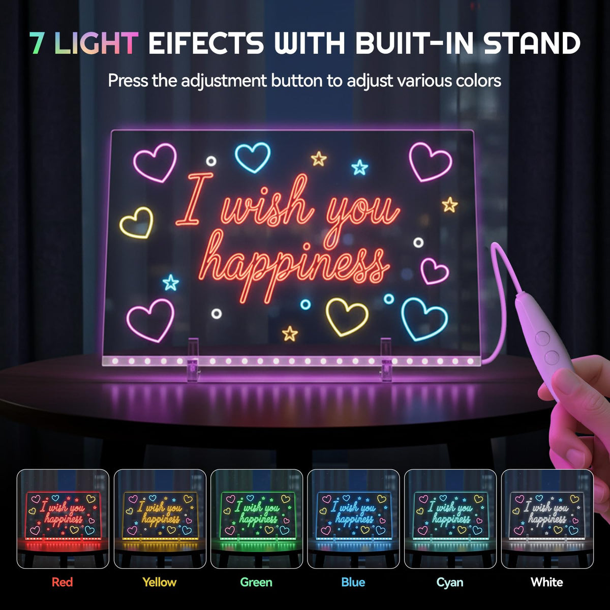 YAZOM Glow LED drawing board brightness control for dynamic art sessions