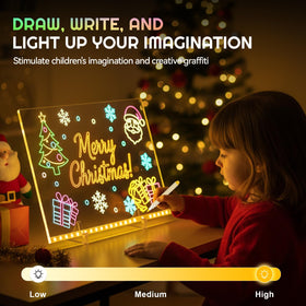 YAZOM Glow LED drawing board used by kids for school or crafts