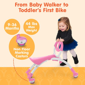 YBIKE Pewi 360-degree wheels enable easy steering and versatile movement.