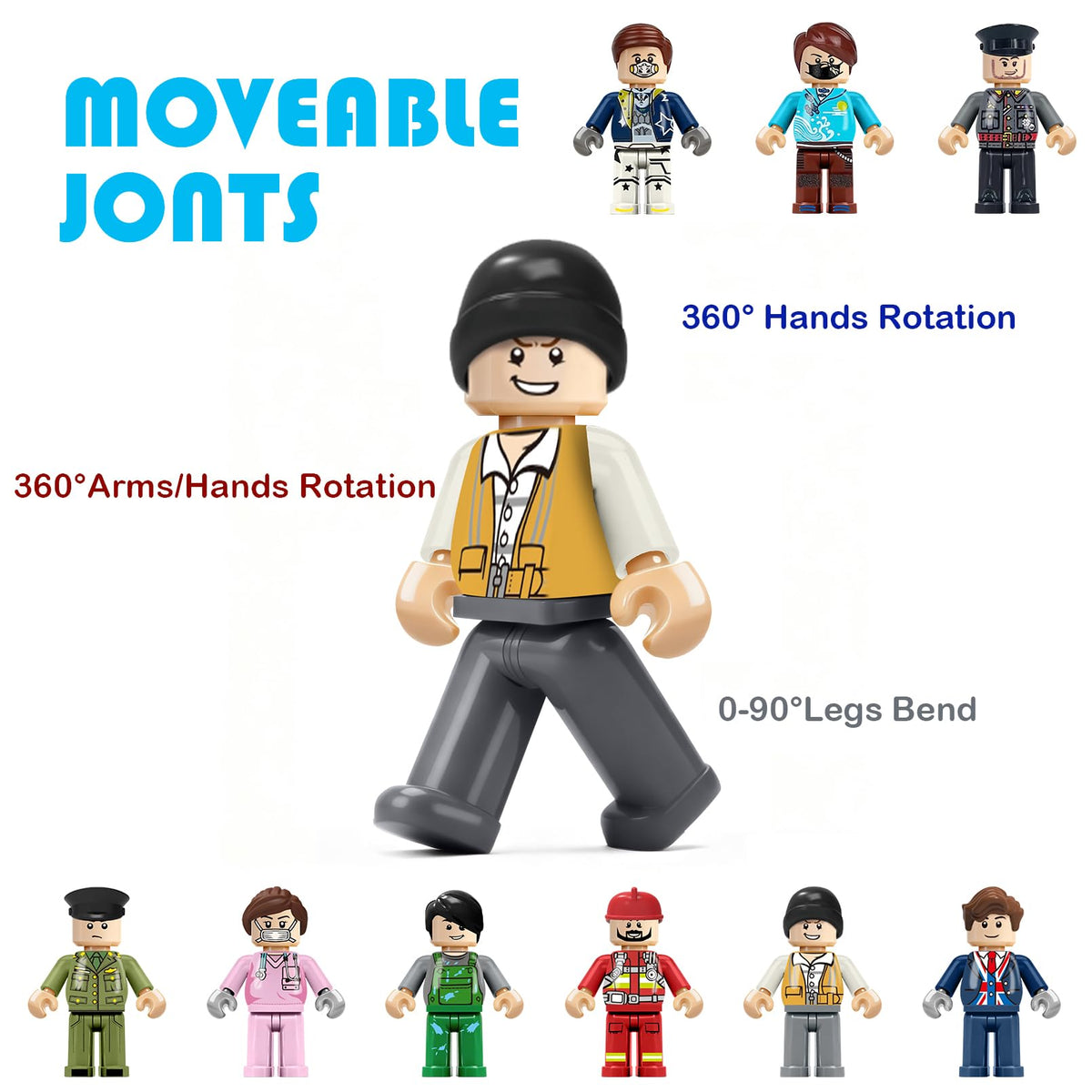 YCSXhandpick movable joints figures allow dynamic posing for stories
