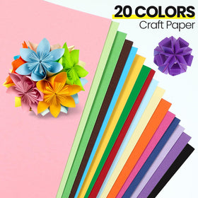 Yeaqee assorted color construction paper set for diverse creative projects