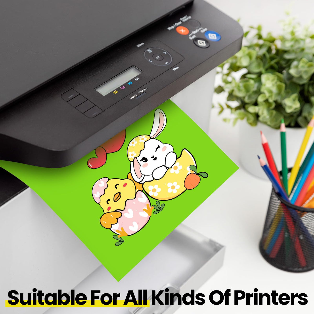 Yeaqee printers-friendly construction paper works with inkjet and laser printers