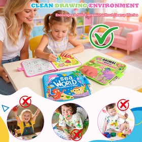 YECHISY water book ocean page reveals underwater scenes during play.