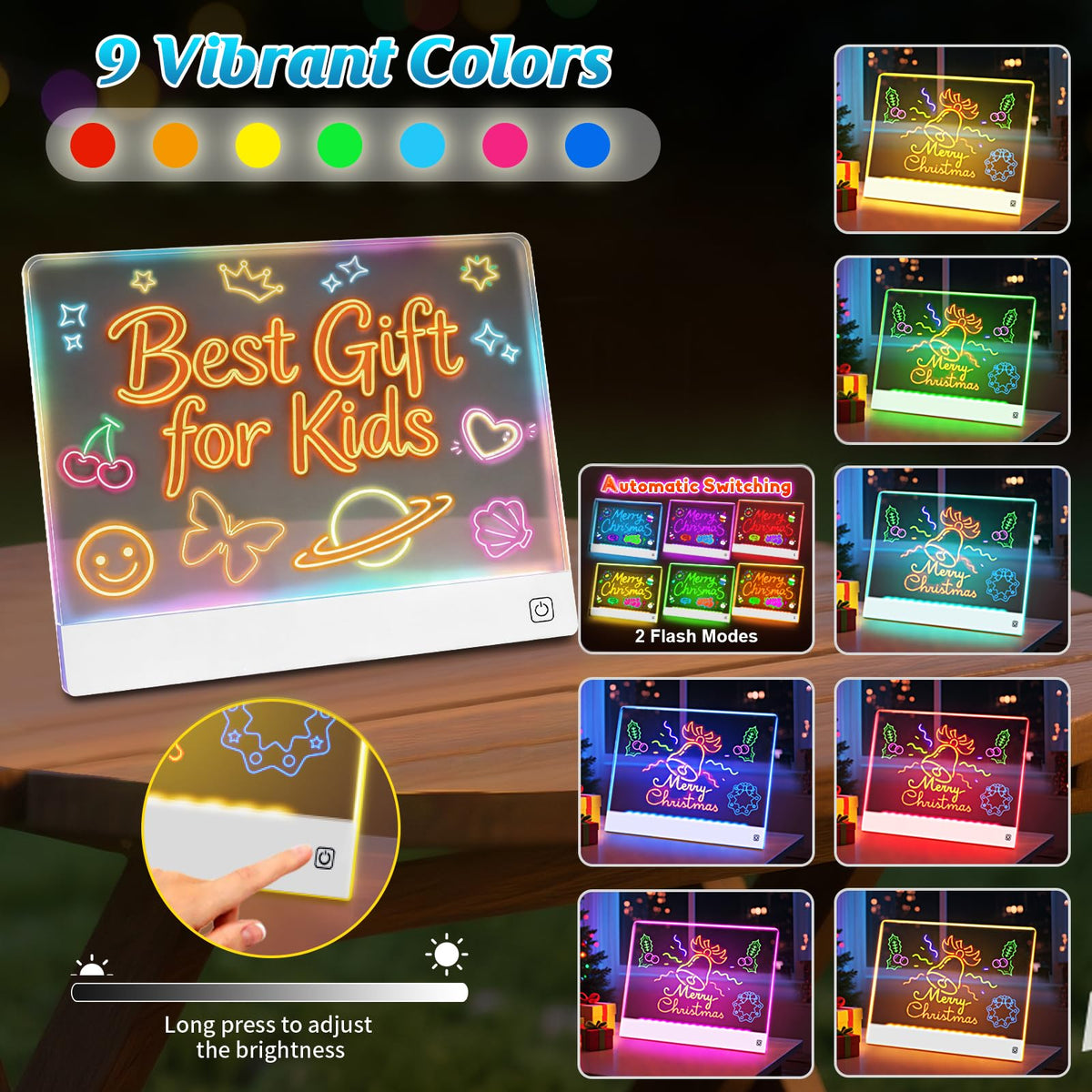Yecuip doodle glow board invisible stand keeps your workspace neat.