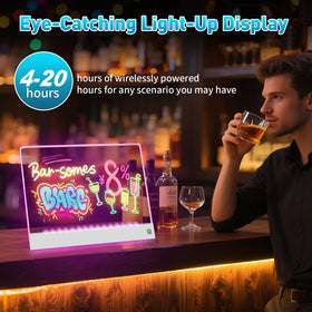 Yecuip LED note board in seven colors enhances glow drawings and decor.