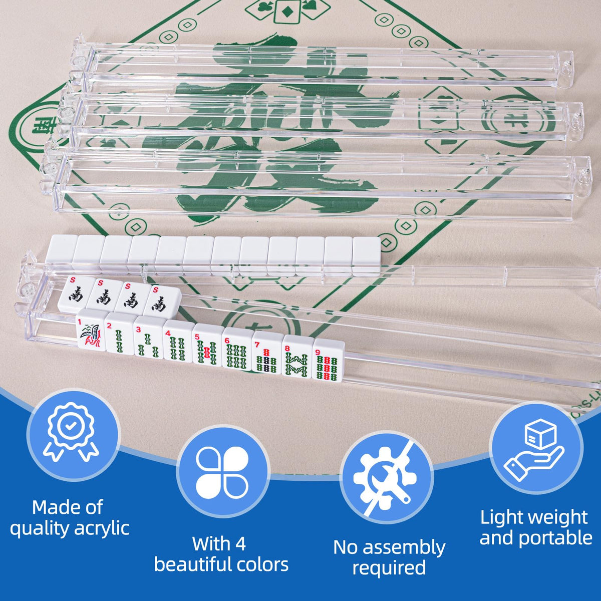 Yedadi clear PC material close-up shows durable, crystal-clear tile protection.