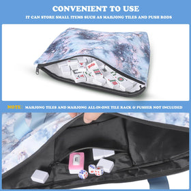 Yedadi Mahjong accessory-pocket organized, space for dice, wind indicators, and chips.