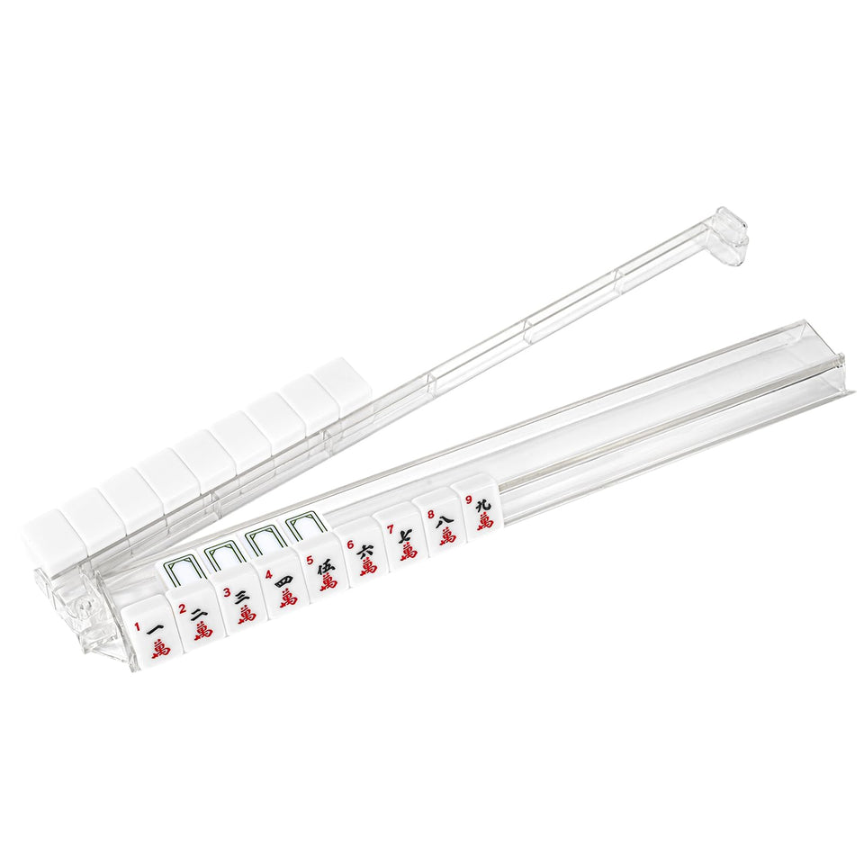 Yedadi Mahjong Racks with Pushers front view, compact and versatile for organized gameplay.