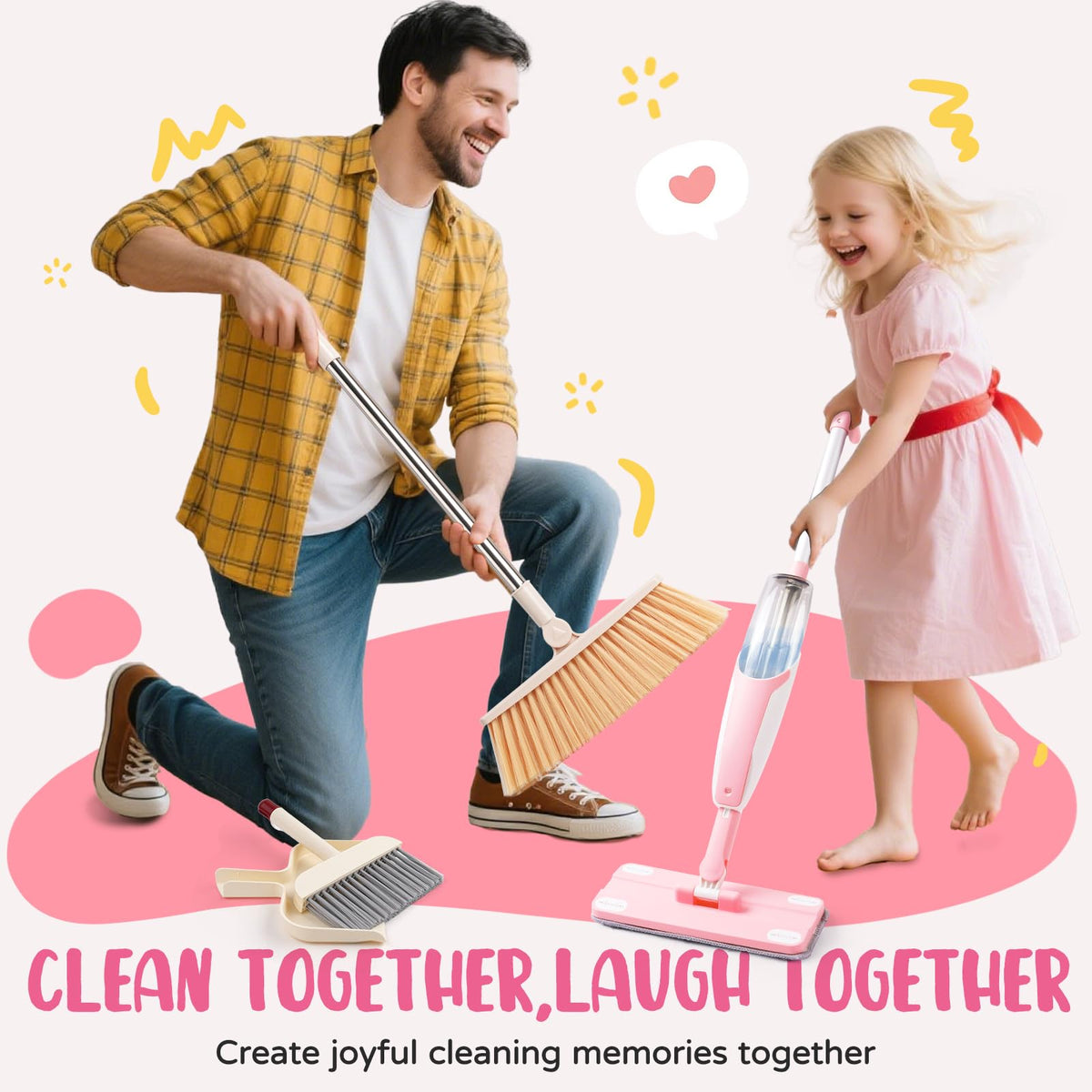 Yeeammk educational gift idea promotes early learning through hands-on cleaning play.