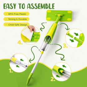 Yeeammk assembled cleaning set; bright colors inspire tidy-up pretend play routines.