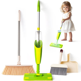 Yeeammk kids spray mop for pretend cleaning, promoting imaginative play and early responsibility.
