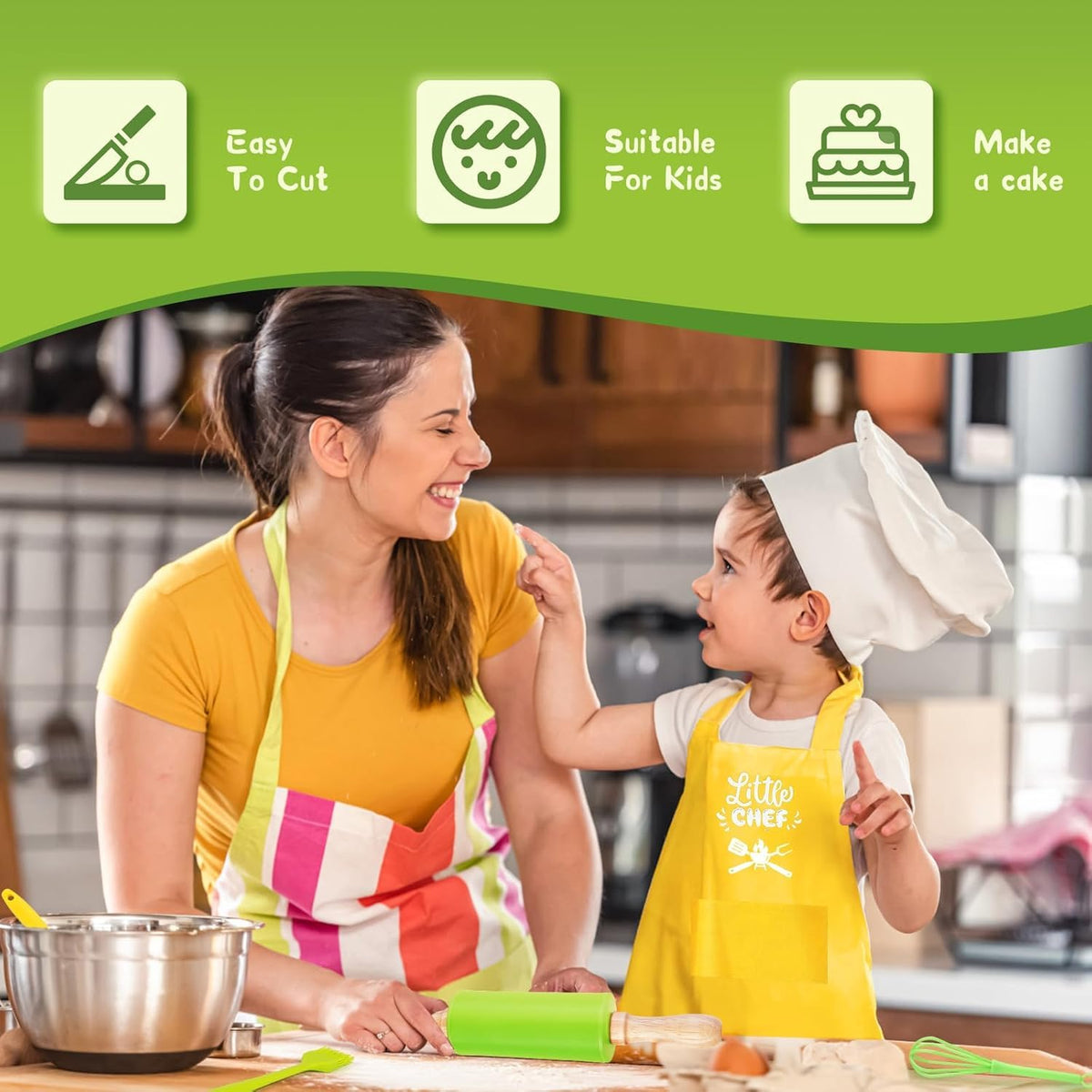Yeeammk serrated toddler knife – safe edge for gentle slicing.