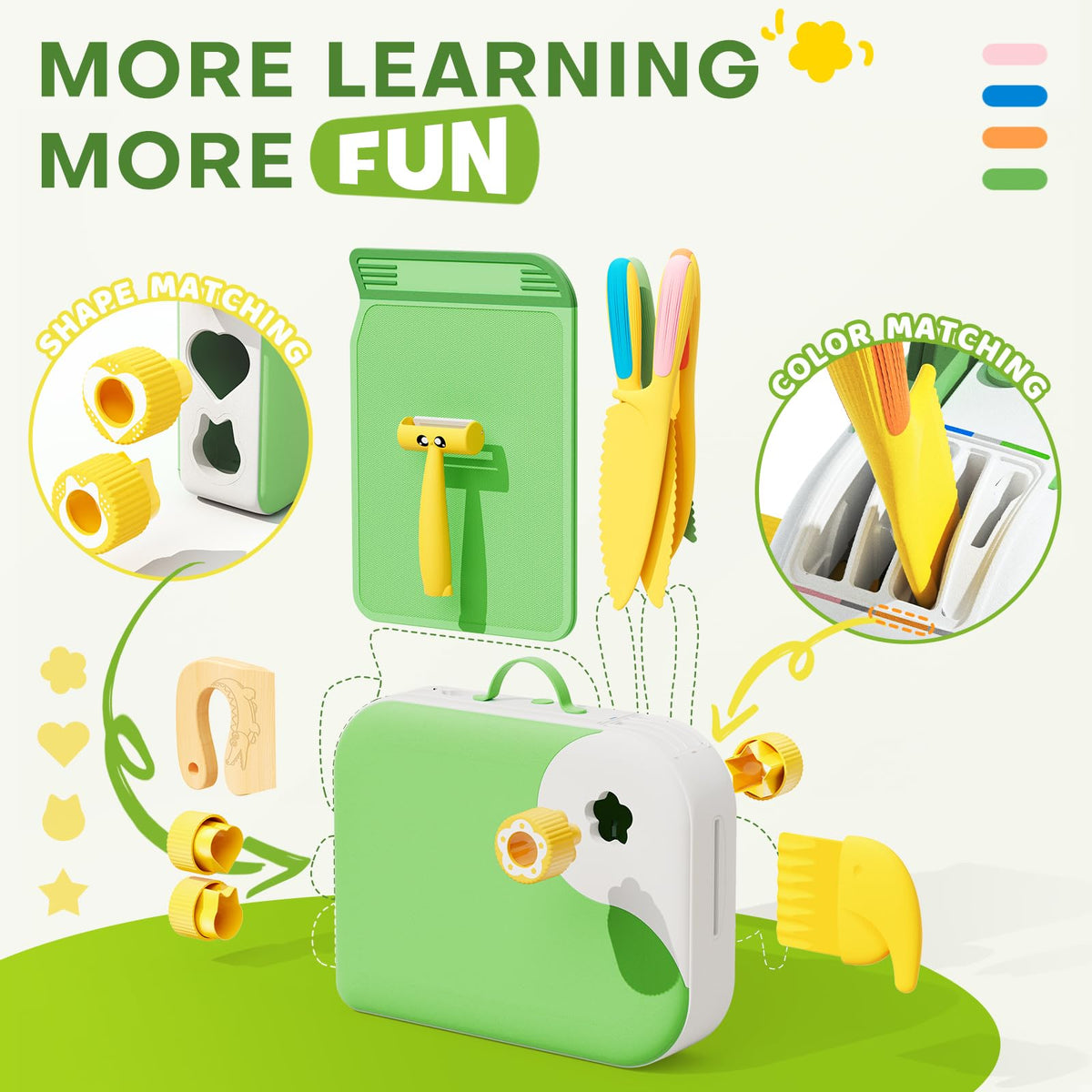 Yeeammk toddler cookie cutters spark dough shaping and creative play