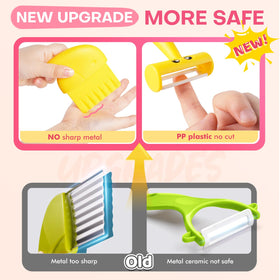 Yeeammk wooden crocodile knife adds tactile fun to pretend meals.