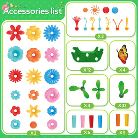 YEEBAY butterfly and stem pieces add decorative floral designs.