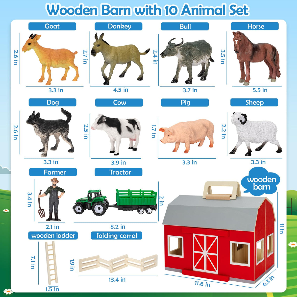 Yeebay educational playset supports color and shape recognition during play.