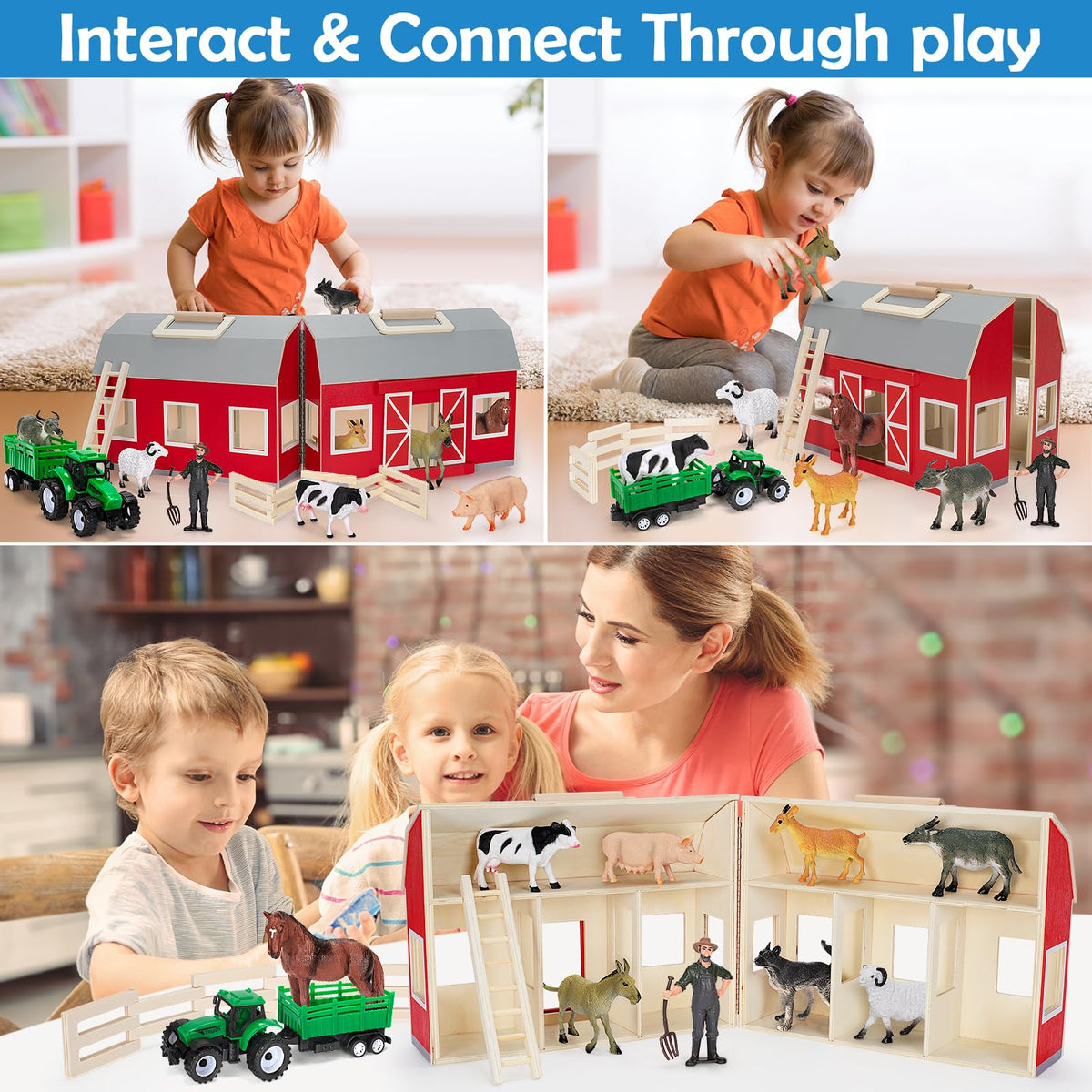 Yeebay farm figure set enhances creative storytelling and role-play.