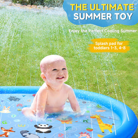 Yeeeasy splash pad children playing outdoors for active summer fun.