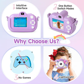 YEEHAO Kids Camera recording 1080P video for vibrant mini-movies and storytelling adventures.