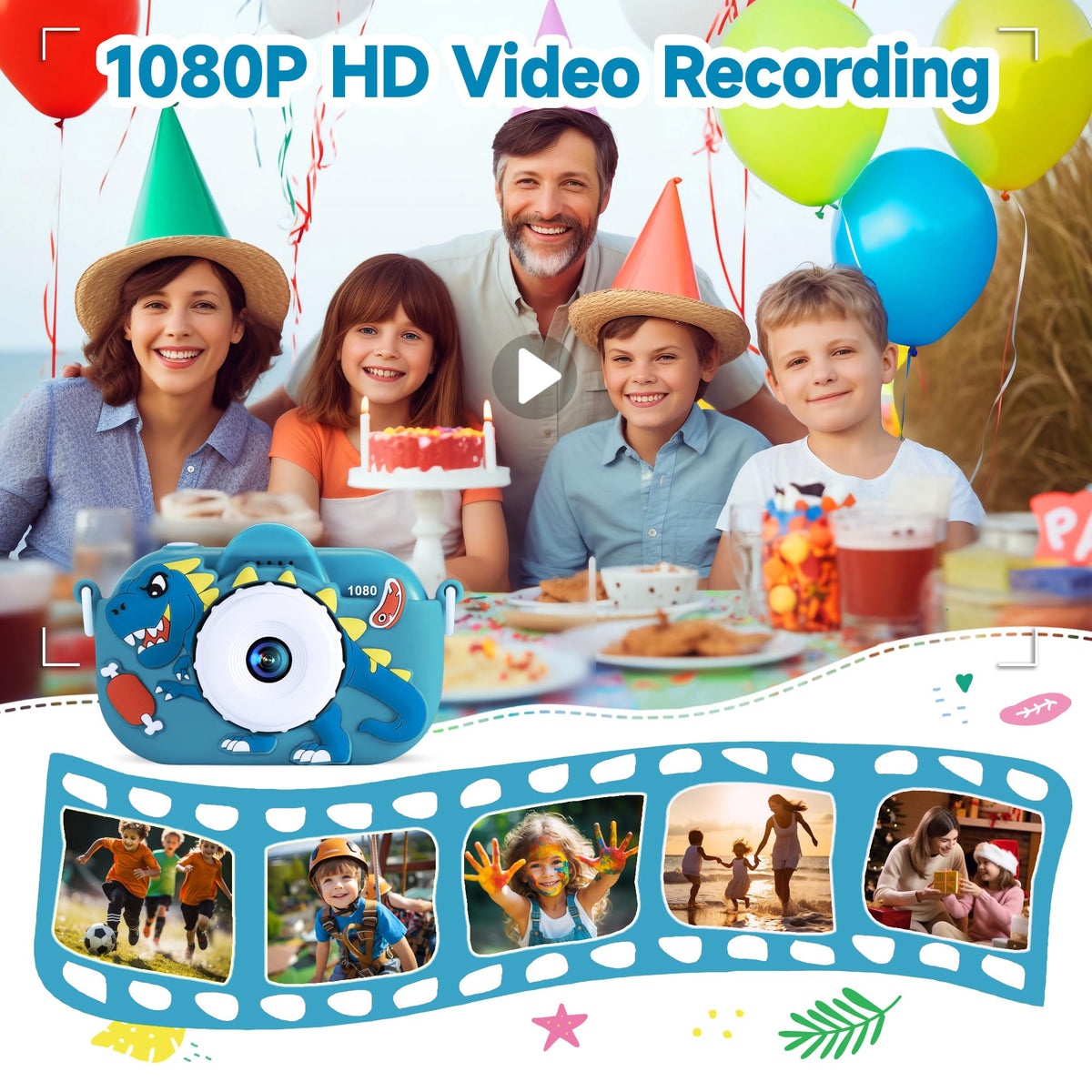 YEEHAO kids camera with 32GB storage ready for adventures photos.