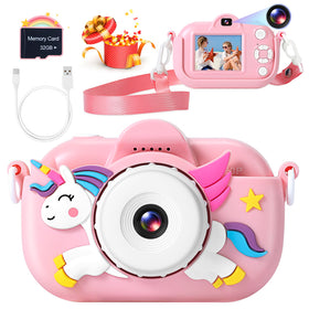 YEEHAO kids camera front view highlights simple controls for young photographers.