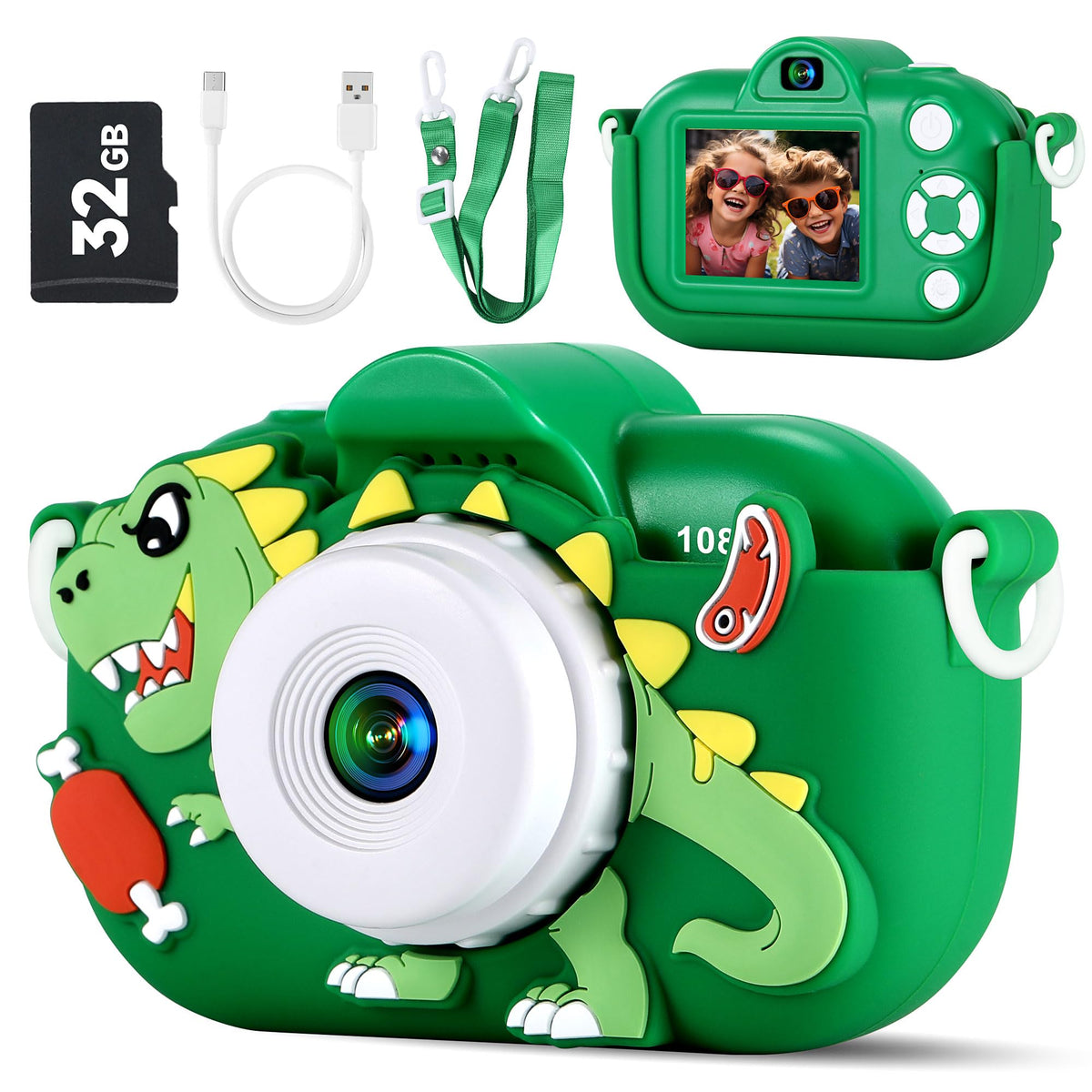 YEEHAO Kids Camera front view showing compact design for small hands and beginners