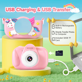 YEEHAO shockproof case and lanyard protect kids camera on adventures.