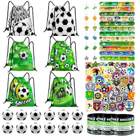 Yeepestmi soccer drawstring bags offer durable, reusable party favors for kids.