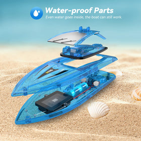 YEETFTC RC Boat water sensor ensures safe starts in water.